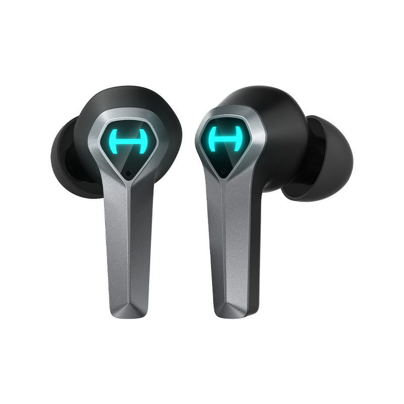 two rgb light gaming earbuds