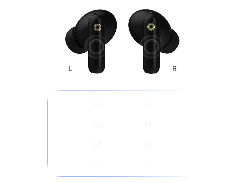 two black earbuds