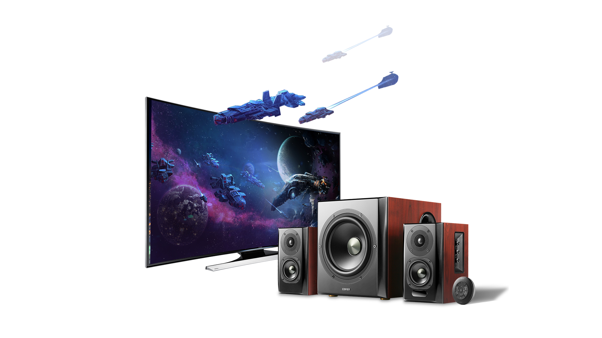 Actualiza el sonido de tu TV con el sistema de altavoces Edifier S350DB 2.1