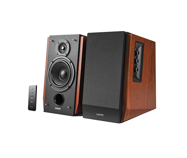 edifier wood r1700bt bookshelf speakers with control