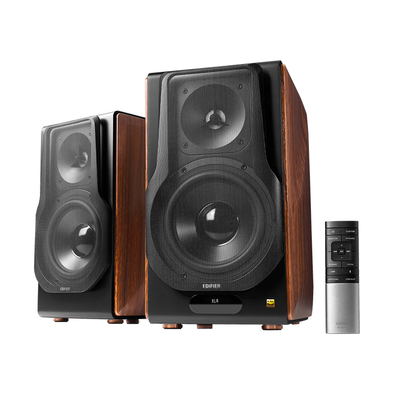 Wooden s3000mkii speakers with control panel