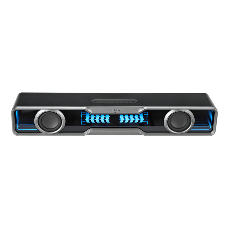 black qs30 desktop speaker with rgb lighting