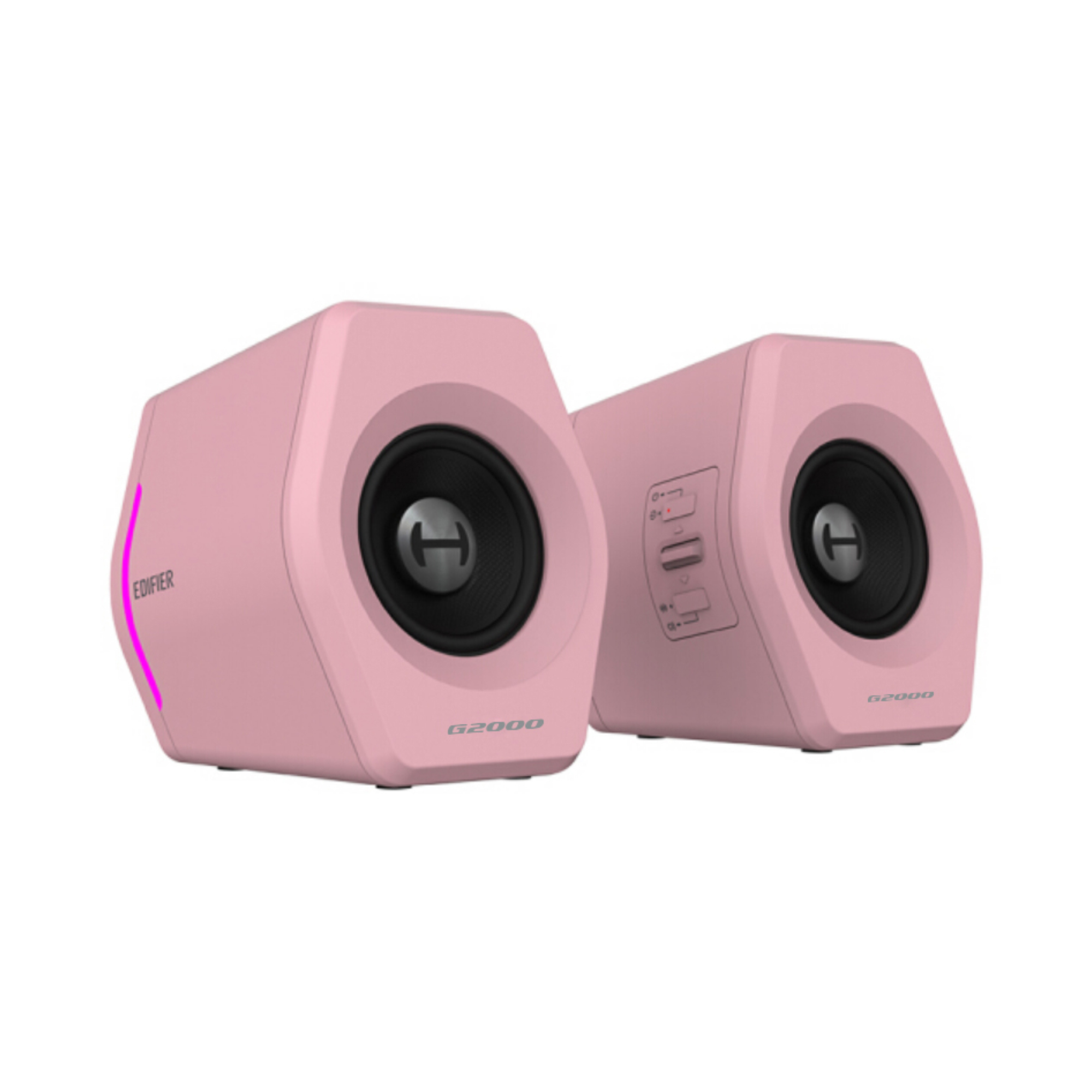 two black g2000 gaming speakers